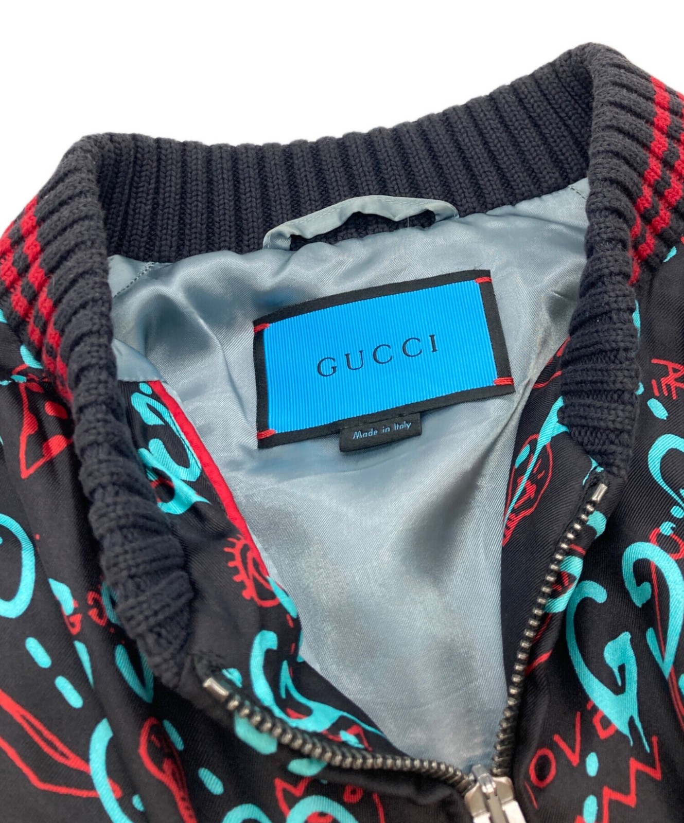 GUCCI Ghost GG Print Raglan Sleeve Jacket M Size Black 448545 Z669B From Japan thumbnail 4