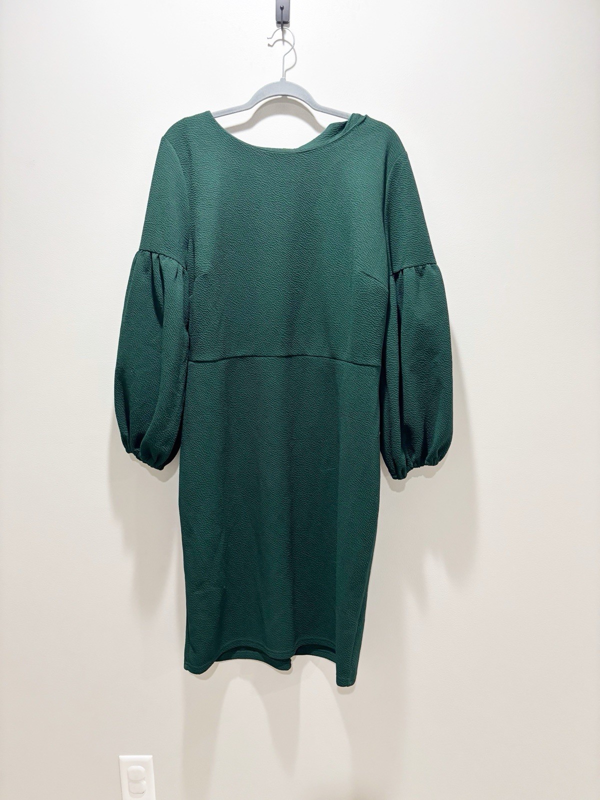 ELOQUII Elegant Evergreen Holiday Puff Long Sleeve Women's Dress Size 20