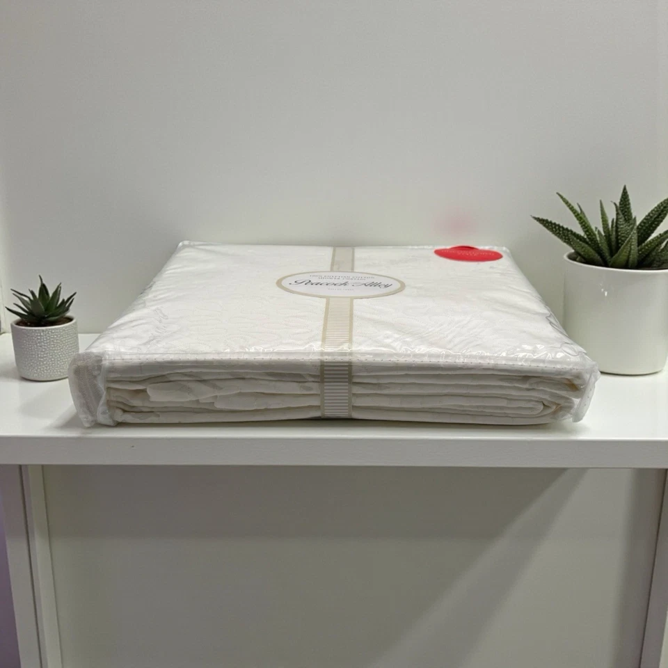 PAVO REAL CALLEJÓN Nueva CORTINA DE DUCHA MATELASSE 100% Algodón Egipcio 72 x 72" Pulgadas Foto 4 de 4