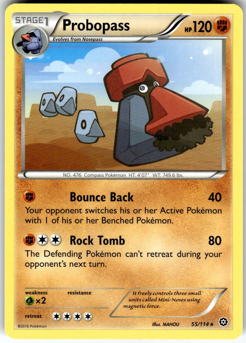 Probopass XY - Steam Siege 55/114 2016 NM