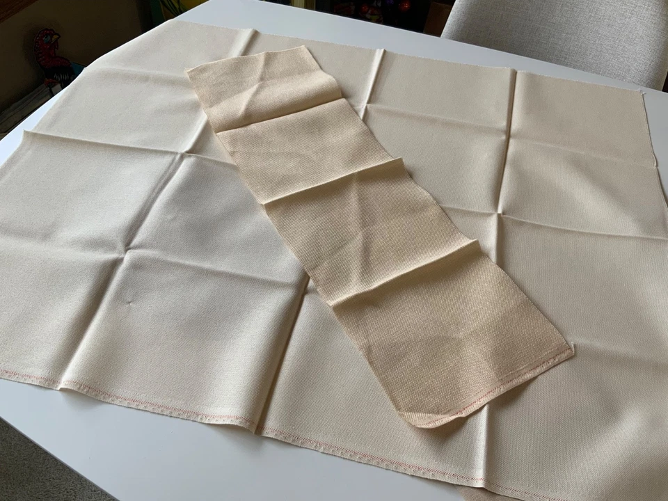 Lot of 11 Pieces Cross Stitch Fabric Mixed Linen Colors & Sizes Lugana - Image 4 of 4