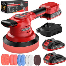 Brushless Cordless Car Buffer Polisher - 6 Inch Random Orbital Polisher With 80