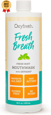 Fresh Mint Mouthwash 16oz Bad Breath Treatment Alcohol  Fluoride Free Oral Care