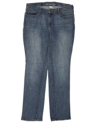 Eddie Bauer Curvy Straight Damenjeans US 14 XL W36 L32 blau CW02
