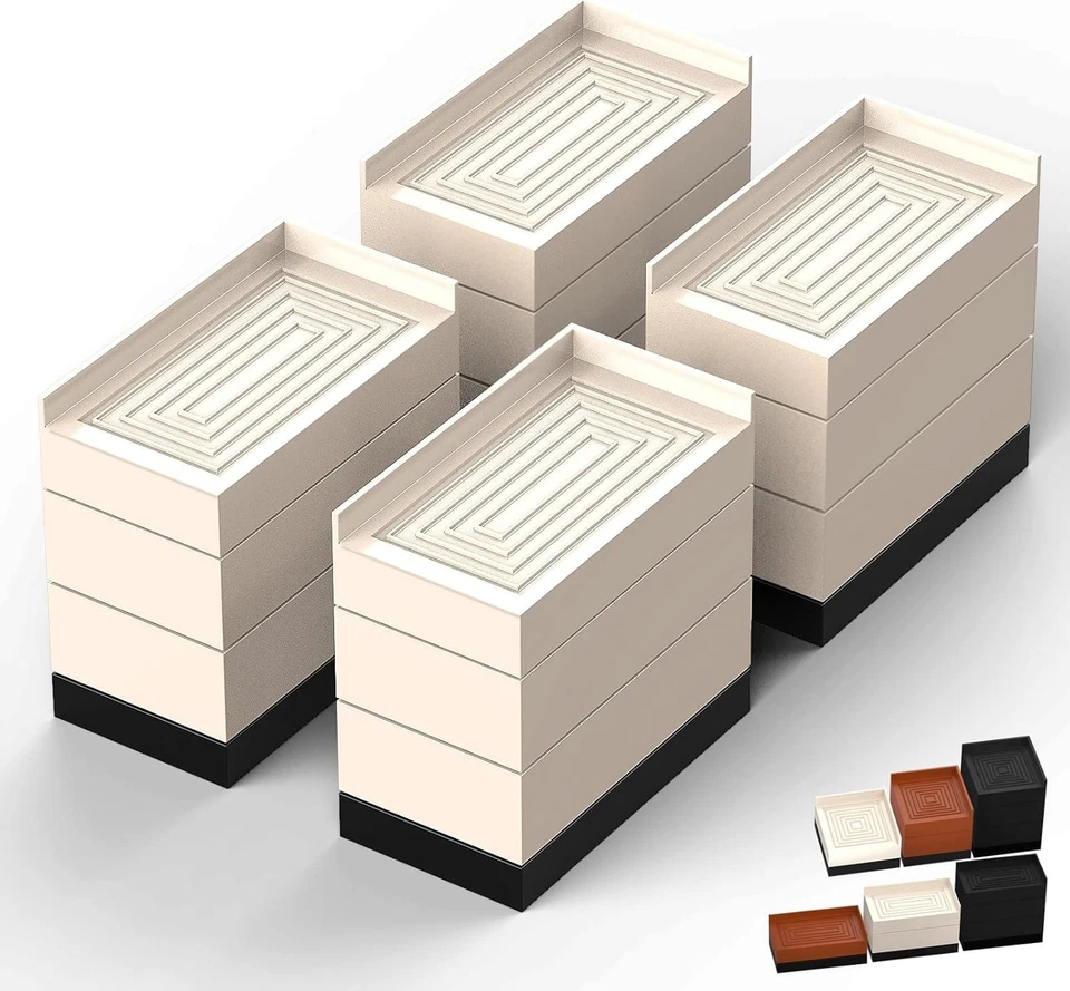 Elevadores antideslizantes para muebles de 4 pulgadas: soporta 1300 libras, perfectos para elevación Foto 3 de 4