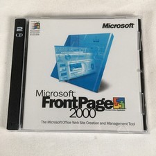 Microsoft Front Page 2000 2 CDs w/Product Key 1 License New