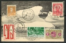 ST PIERRE & MIQUELON 1928  PPC ARGENTINA/POLAND/ITALY/BELGUIM MIXED FRANKING