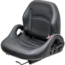 Fits Mitsubishi Forklift Seat - Fits Various Models - Black Vinyl