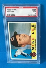 1960 Topps High #521 MIKE LEE Cleveland Indians PSA 7 NM