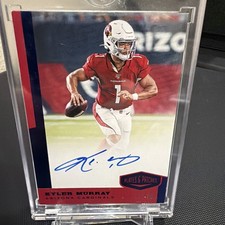 KYLER MURRAY 2019 PLATES AND PATCHES ROOKIE ON CARD AUTO BLUE. 15 /50 . rookie card picture