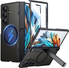 Temdan Magnetic Case For Samsung Galaxy Z Fold 7 MagSafe Screen Protector Black