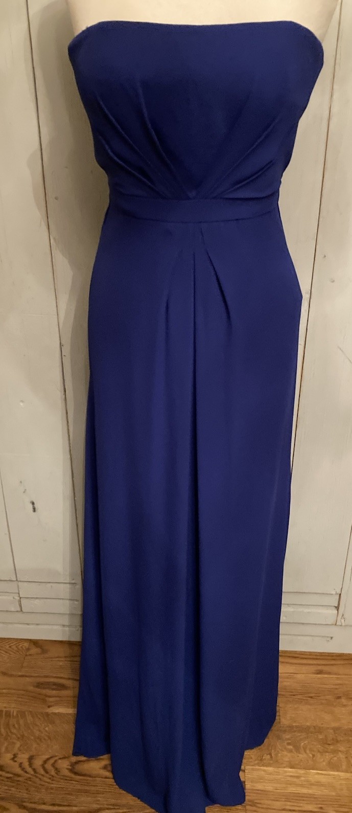 bcbgmaxazria royal blue dress WHITLEY STRAPLESS TIE GOWN S… Tiered Construction 90s Style, Now: A Size:4-5Y