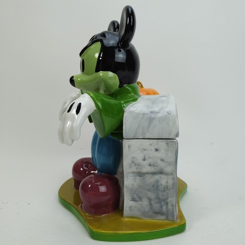 Disney Mickey Mouse Frankenstein Halloween Ceramic Candy Cookie Jar Hand Painted - Picture 3 of 24