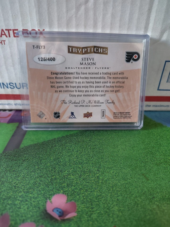 2014-15 Upper Deck Trilogy Tryptichs Jersey Steve Mason #T-FLY3 /400 - Image 2 of 2