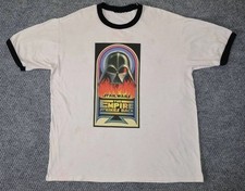 Vintage 90s Star Wars Darth Vader Empire Strikes Back Ringer T Shirt XL Graphic