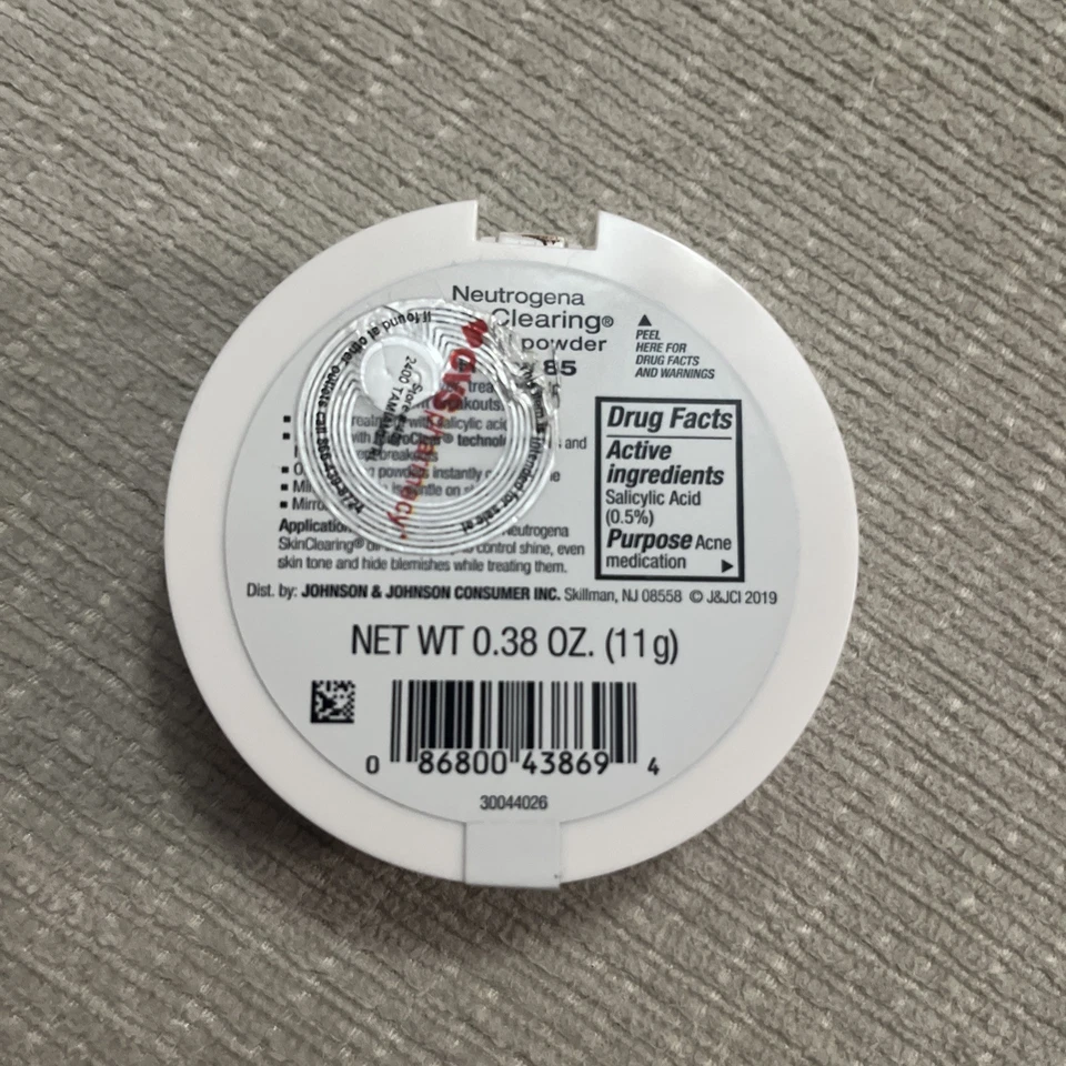 1 NEUTROGENA SKIN CLEARING MINERAL POWDER ~ # 85 HONEY ~ 0.38 OZ SEALED - Image 2 of 3