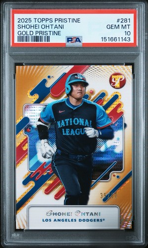 2025 Topps Pristine - Shohei Ohtani #281 Gold Refractor /50 PSA 10 Pop 2
