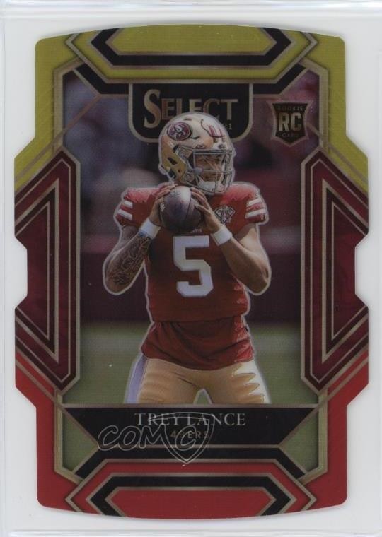 2021 Select Club Level Red & Yellow Prizm Die-Cut Trey Lance #245 Rookie RC 1nn7