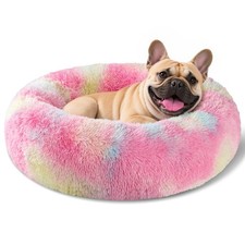 Dog Calming Beds for Small Medium Large Dogs - Round Donut Washable Puppy Dog...