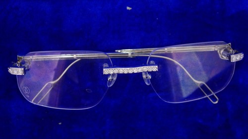 Cartier Glasses with Round cut diamonds 