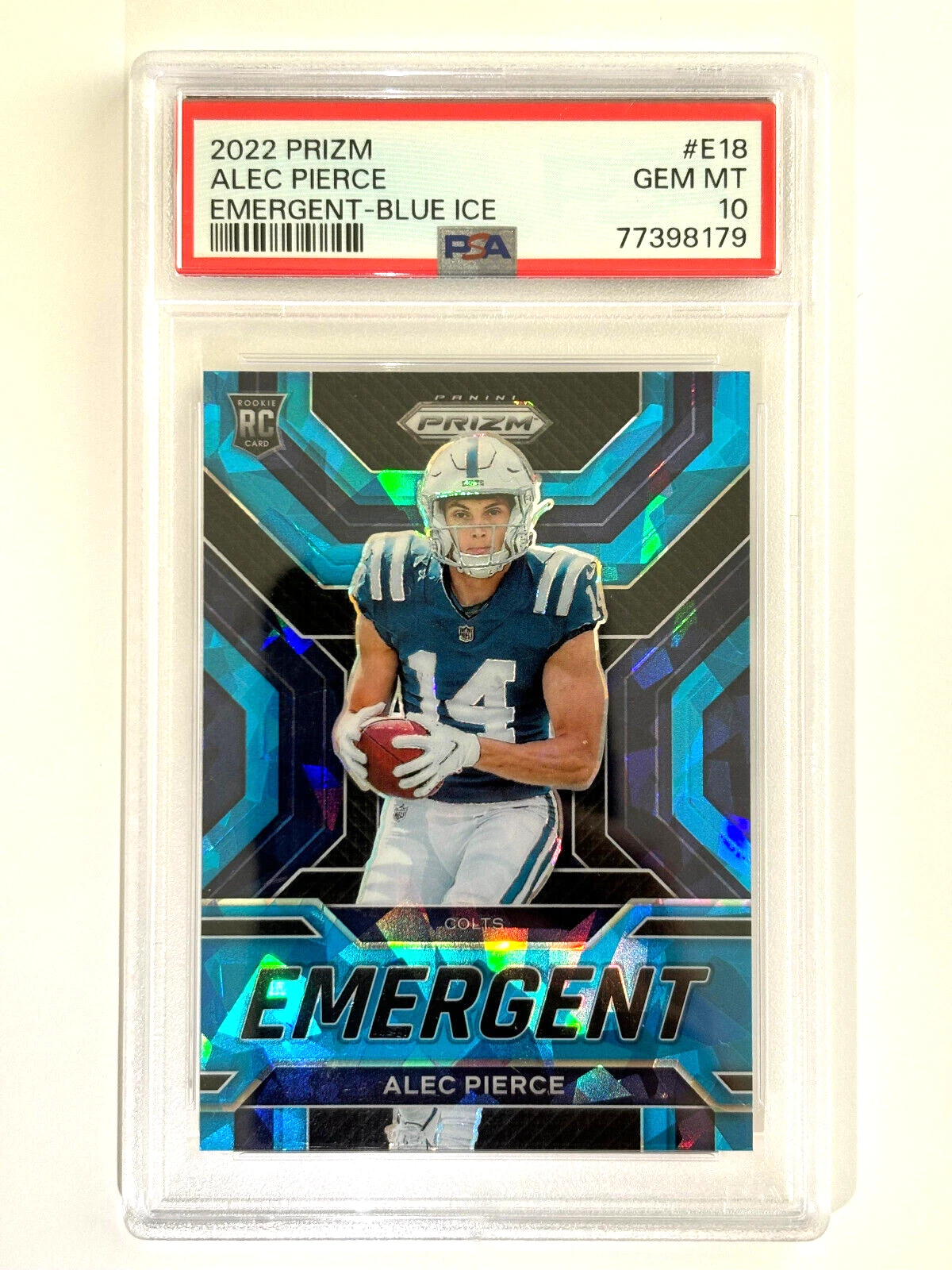 Alec Pierce Panini Prizm Emergent #E18 Blue Ice