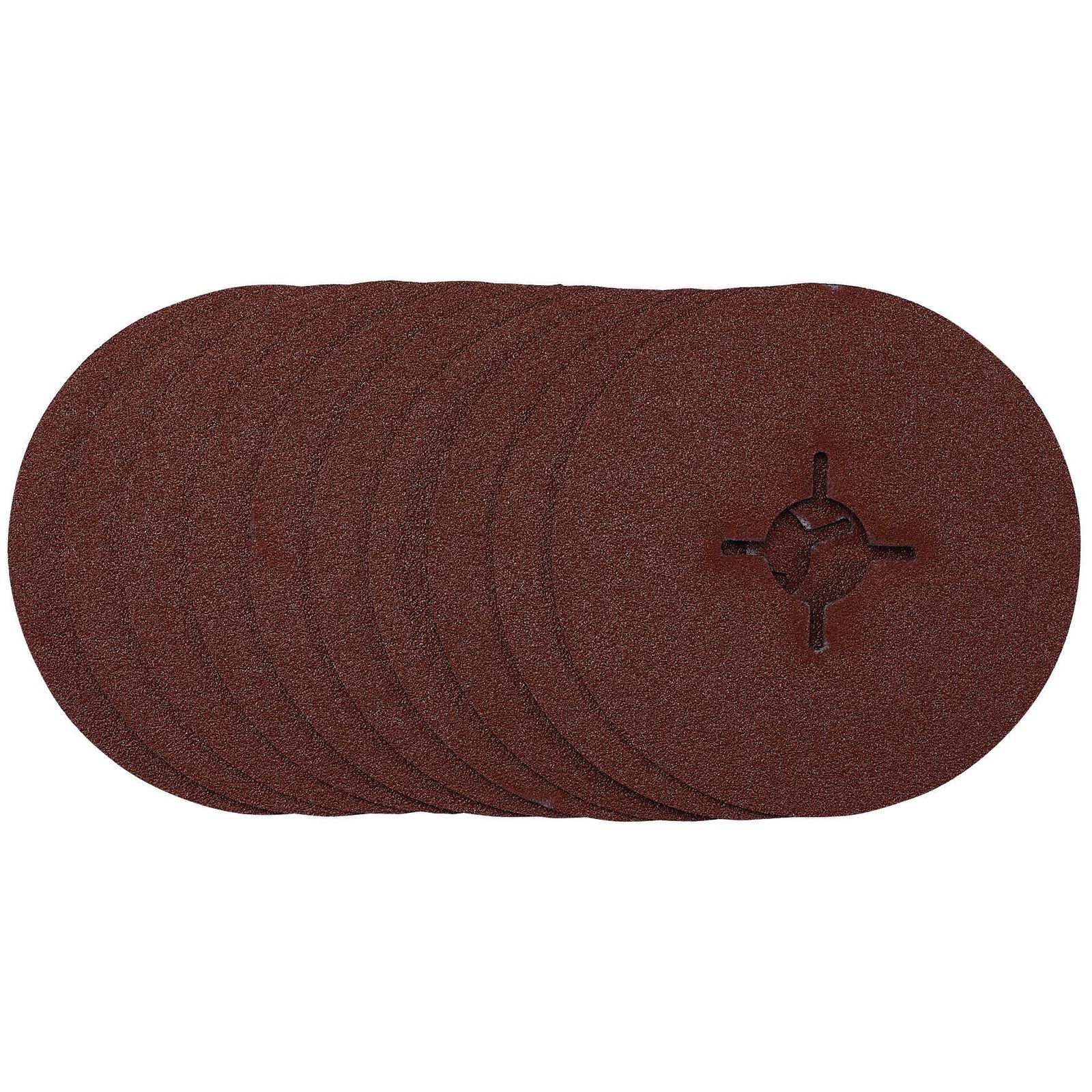 Draper Workshop Fibre Sanding Discs, 115Mm, 60 Grit, (Pack Of 10) - 68493