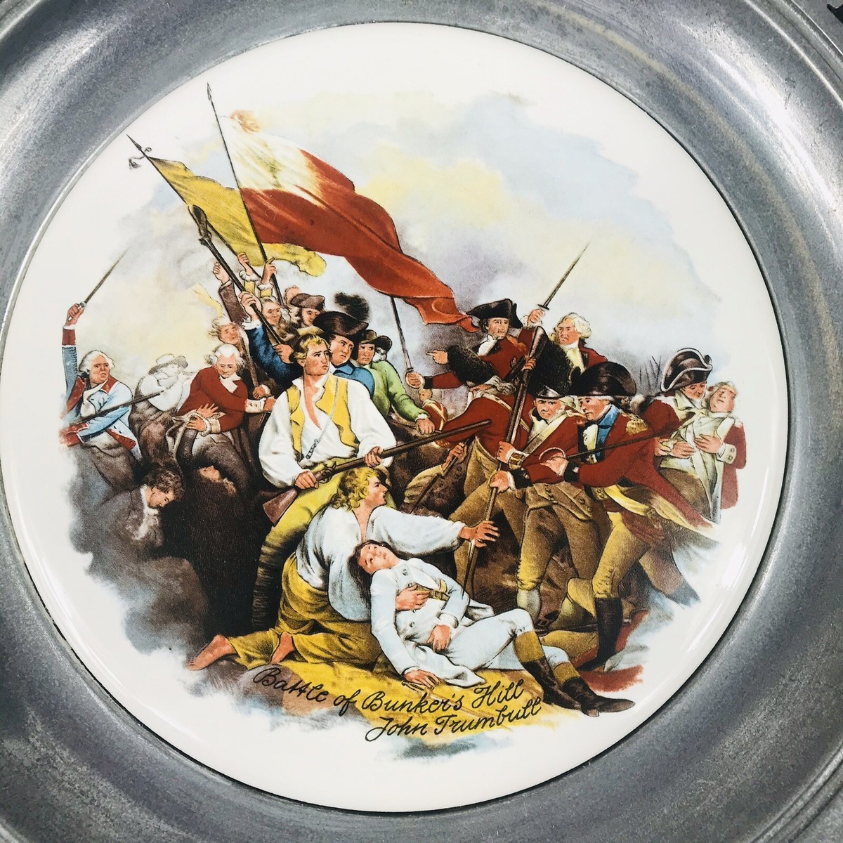 Great American Revolution 1776 Bicentennial Pewter Plate Battle of