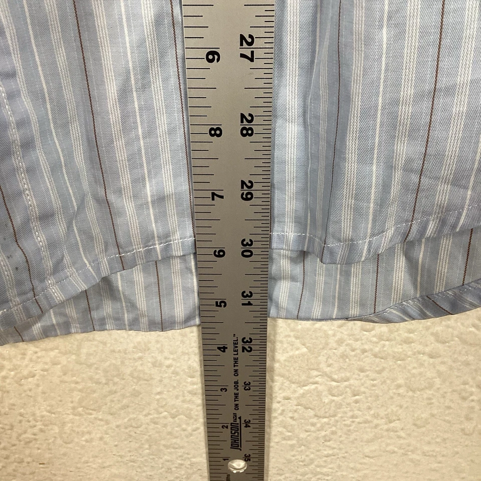 Camisa Joseph & Lyman Para Hombres Abotonada Talla M Manga Larga Rayas Cómoda Informal Foto 4 de 4