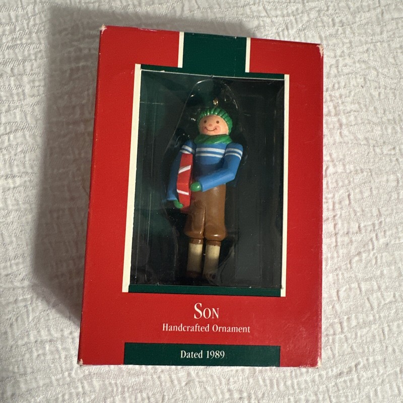 1989 Hallmark Keepsake Handcrafted Christmas Ornament Son