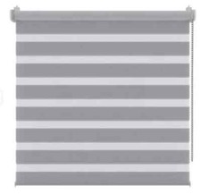 DECOSOL store enrouleur  Jour - Nuit Authentic - Gris clair 62 à 65cm X 250cm