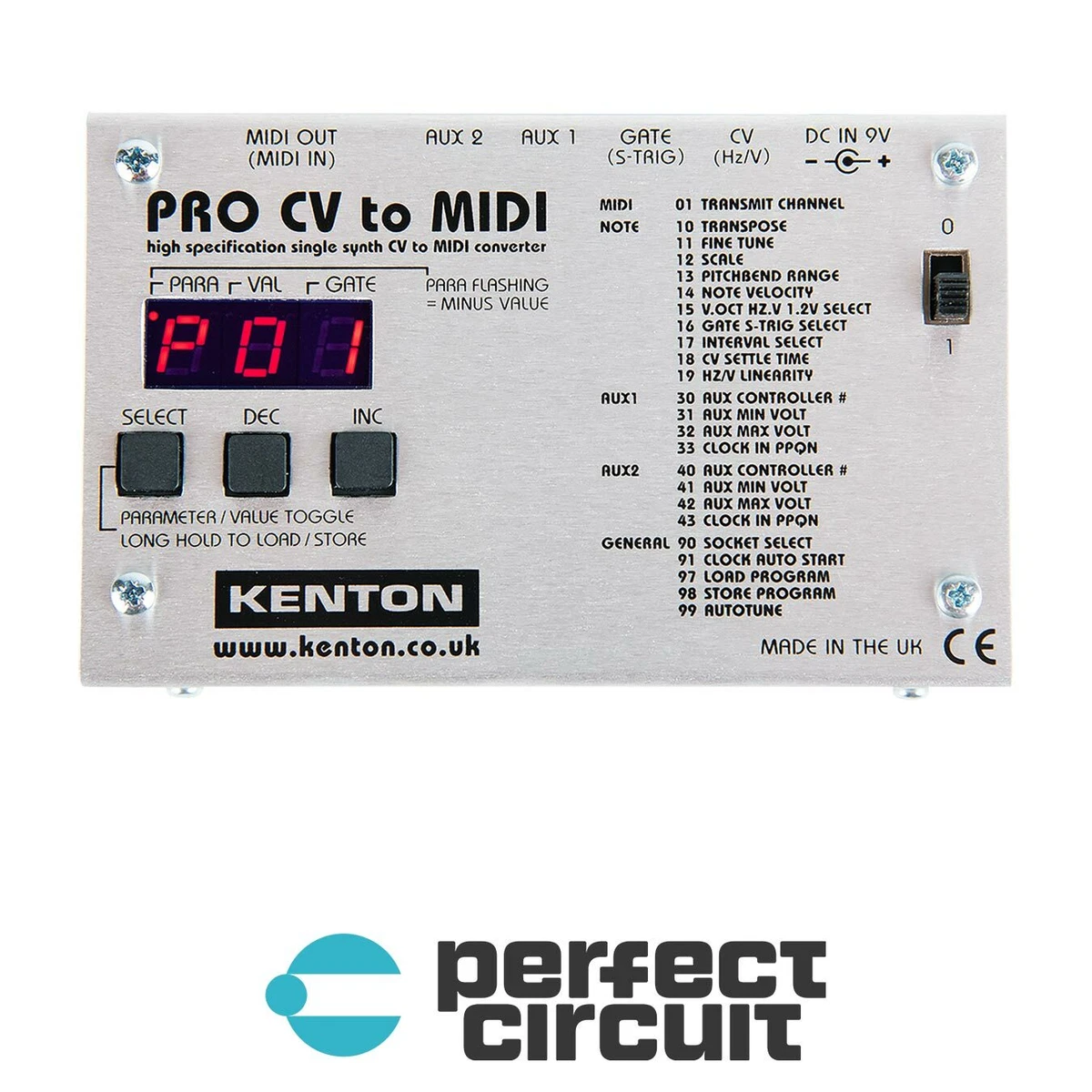 Kenton Pro CV to MIDI Eurorack Modular CONVERTER - NEW - PERFECT CIRCUIT