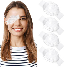 4er Set Verstellbare Transparente Augenklappen - Bequeme Schutzmasken