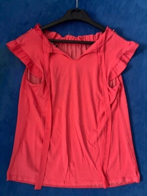 Orsay T-shirt Gr. S 36/38 Shirt Damenkleidung rot Sommer Cocktail Damenshirt