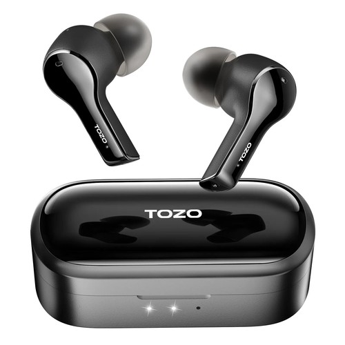 TOZO T9 Bluetooth Wireless Earbuds 4 Mic Call Noise Cancellation, Black (Renew)