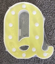 LED Marquee Letter Lights Yellow Colored Letter Q Light Up Alphabet Signs New