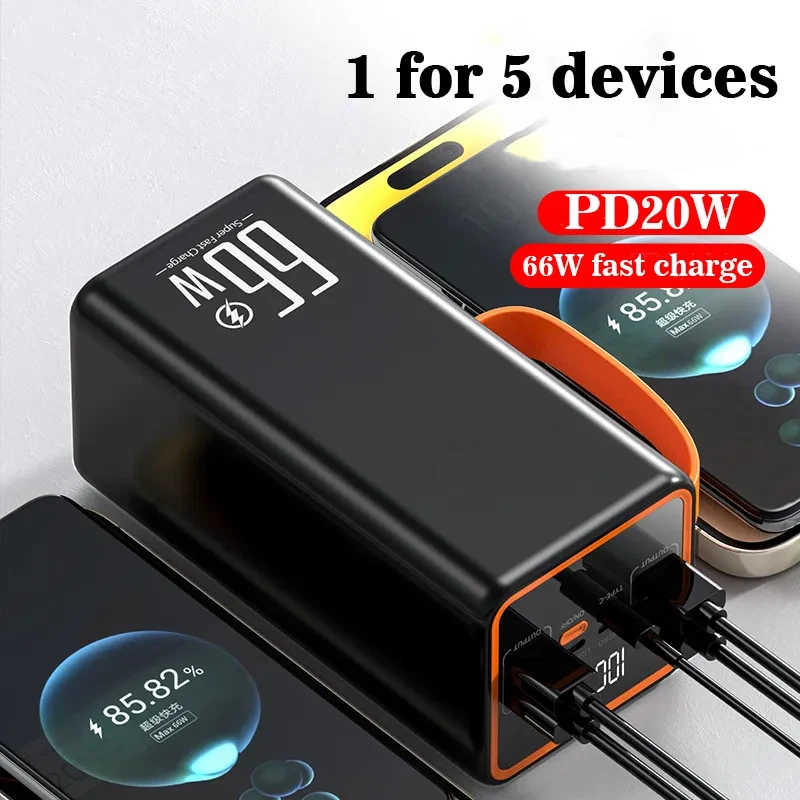 50000mAh Power Bank 66W PD Fast Charging for phone Outdoor Camping Power Supply - Image 4 of 4