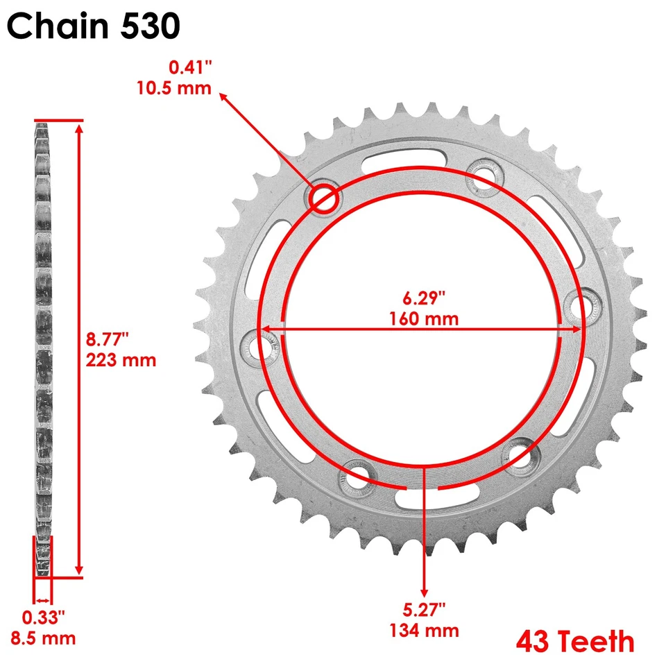 Drive Chain & Sprockets Kit for Honda CBR929RR CBR954RR Fire Blade 00-03 Gold - Image 4 of 4