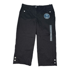 NEW Karen Scott Women s Size 10 Black White Polka Dot Tummy Control Capri NWT