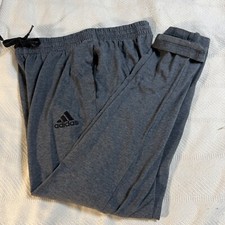 Adidas Boys Track Pant Medium Pull On Elastic Waist. Charcoal  Grey.