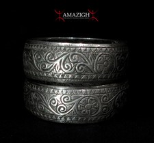 Old Heavy Pair Berber Bracelets Essaouira, South Morocco - Beautiful Work