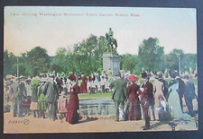 Washington Monument Public Gardens Boston MA Posted DB Postcard