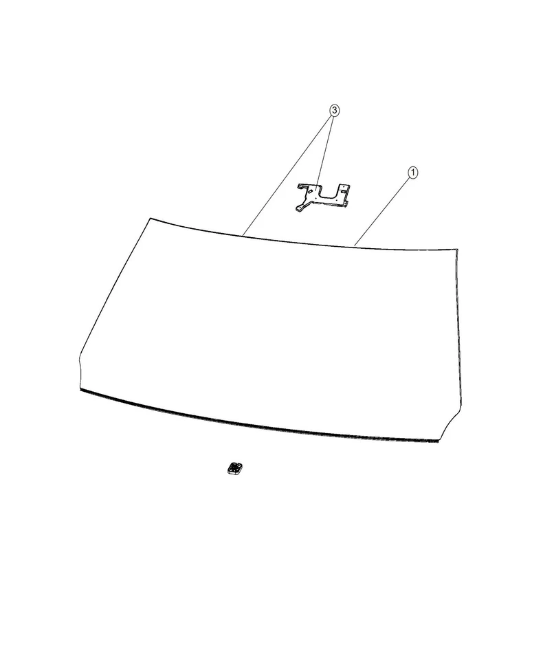 NUEVA PIEZA DE VIDRIO PARABRISAS OEM Mopar # 68275584AD se adapta a RAM 1500 2019-2023 Foto 2 de 2