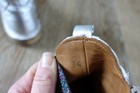 Pepe Girls Metallic Silver Leather Boots Size EURO 34/US 2.5-3 GUC Made in Italy — photo 9