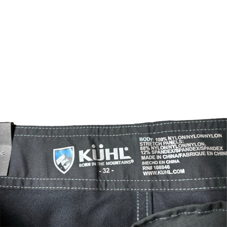 NWT Kuhl Board Shorts Fishing Hiking Camping Swim Trunks Size 32 Gray Black eBay