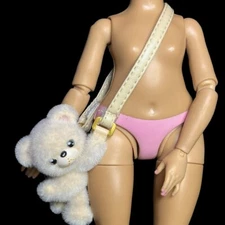 Rainbow High Sunny Madison Twin Doll Furry Fuzzy Teddy Bear Crossbody Bag Purse