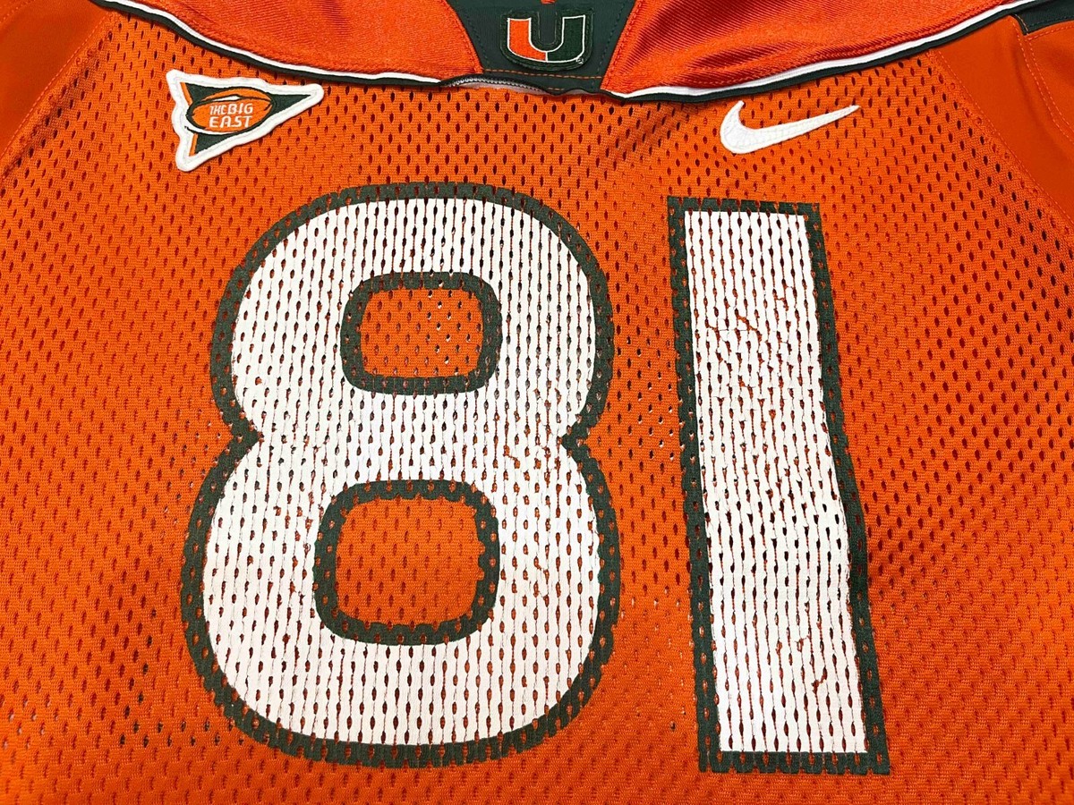 Nike Authentic Miami Hurricanes #81 NCAA Football Jersey Sz