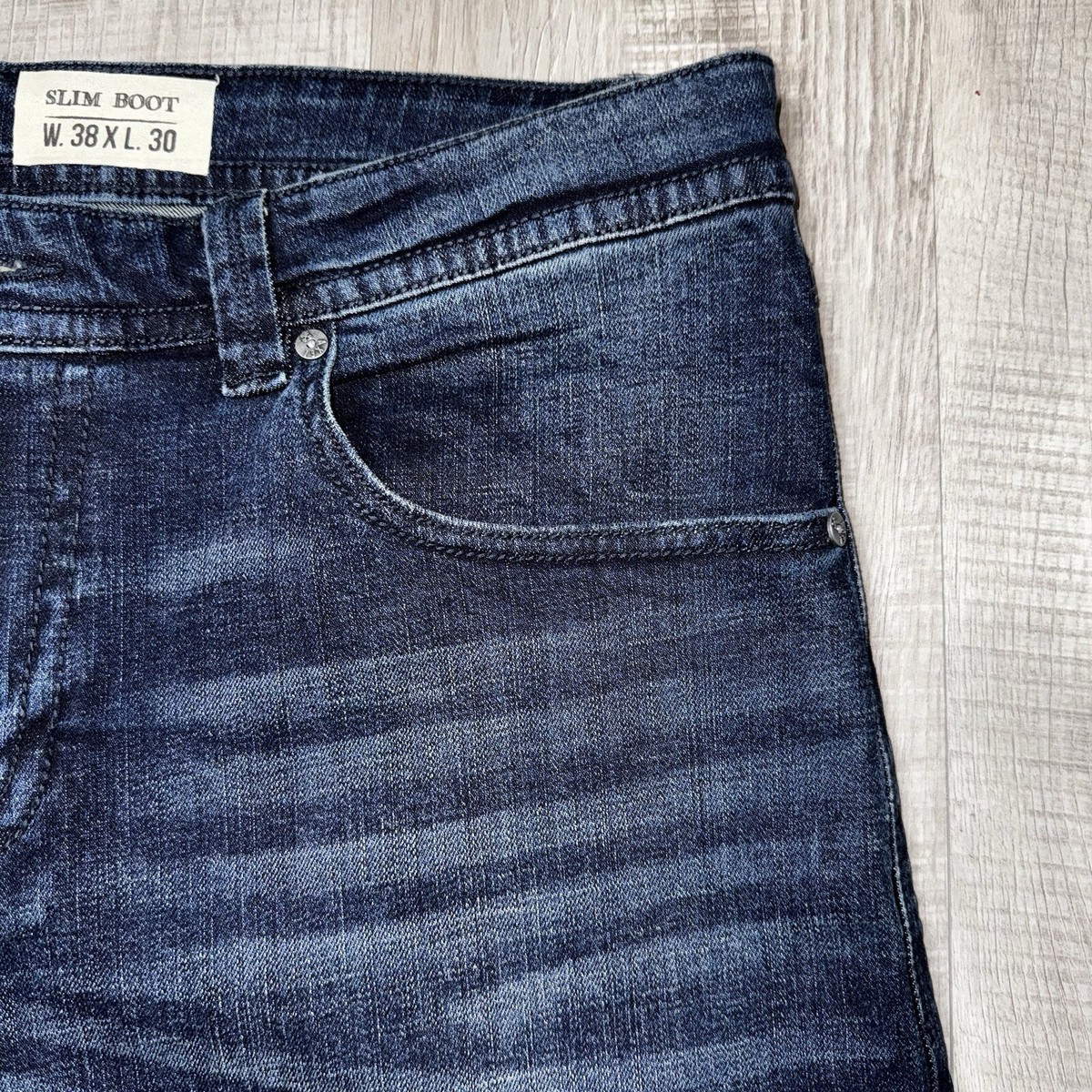 Jean Homme Axel TK Slim Boot - Taille 38x30, Bleu Délavé Foncé, 99% Coton, Occasion Excellent état