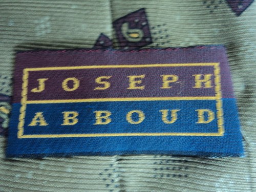 JOSEPH ABBOUD BROWN ORANGE GOLD MAROON - Silk TIE 3.75" x " 59" - Picture 4 of 6