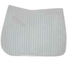 Intrepid International Quilted Cotton Dressage Saddle Pad White or Black