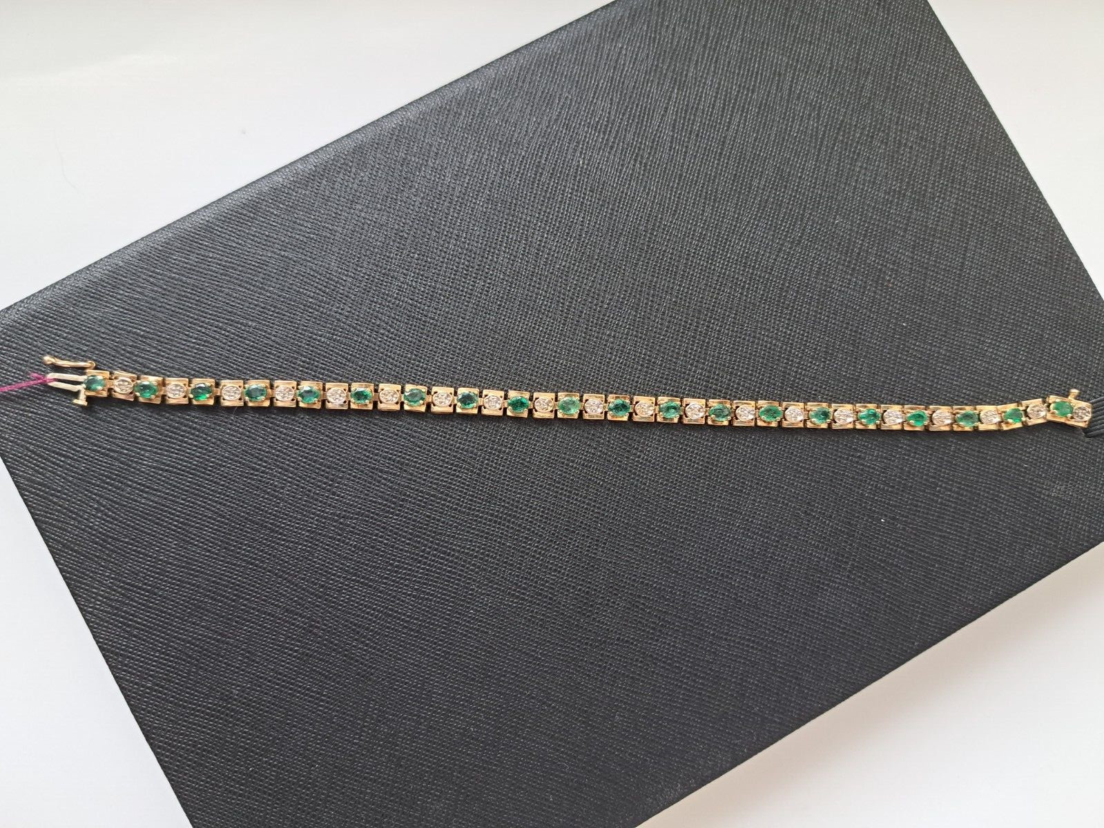 Bracelet-10k Yellow Gold 7.806 gr.-Emerald 2.0 Ct… - image 20